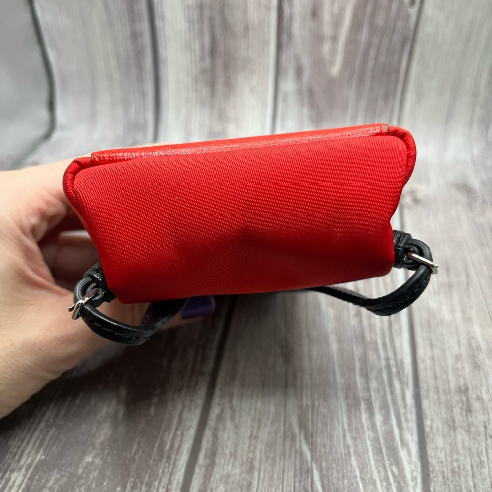 FENDI Monster Mini Backpack Bag Charm Leather Nylon & Fur Red Black w/ Box RARE - Picture 10 of 16